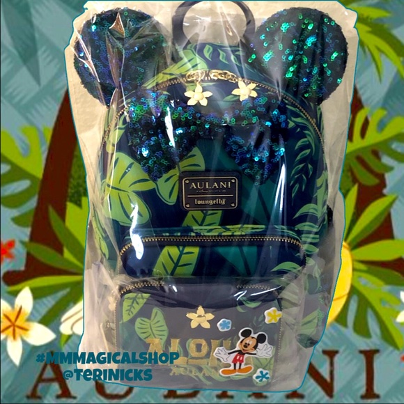 Loungefly Disney Aulani Sequined Paradise Vibes Backpack and Matching Wallet main image 8